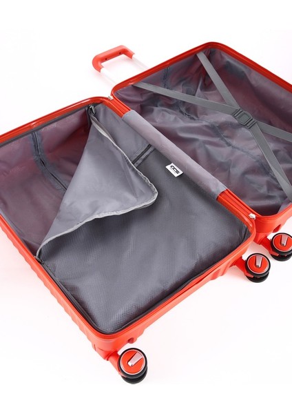 Seyahatleriniz Için Mükemmel Partner: Ultra Dayanıklı 3'lü Set Valiz & Bavul Turuncu indirimleri