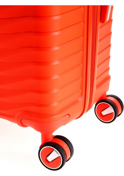 Seyahatleriniz Için Mükemmel Partner: Ultra Dayanıklı 3'lü Set Valiz & Bavul Turuncu