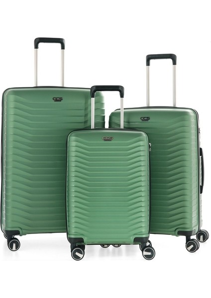 Seyahatleriniz Için Mükemmel Partner: Ultra Dayanıklı 3'lü Set Valiz & Bavul Yeşil