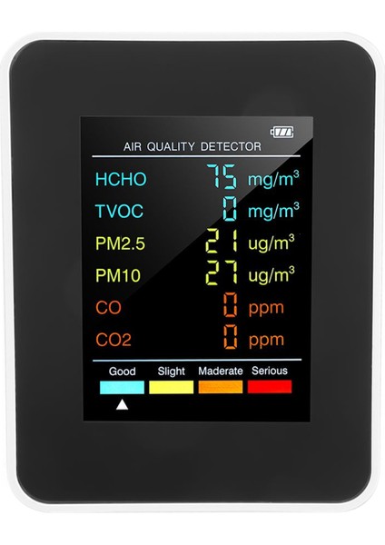 6&#39;da 13:52.5 PM10 Hcho Tvoc Co Co2 Hava Kalitesi Dedektörü Co Co2 Formaldehit Monitör Ev Ofisi Hava Kalitesi Test Cihazı, Beyaz (Yurt Dışından) fırsatları