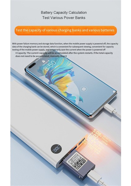 Hidans Tip-C Test Cihazı HDC-085C Dc 4.5-50V 0-12A Pd3.1 Çok Functurm Dijital Ekran Test Cihazı Dc Voltaj Akım Güç Ölçer (Yurt Dışından) indirimleri