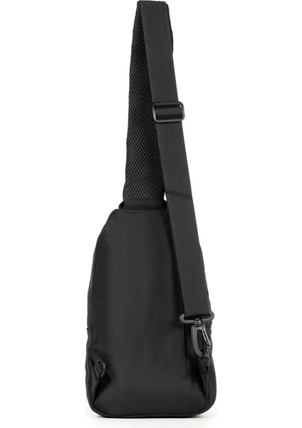 Kumaş Çapraz Çok Bölmeli Göğüs Çantası Siyah fırsatları