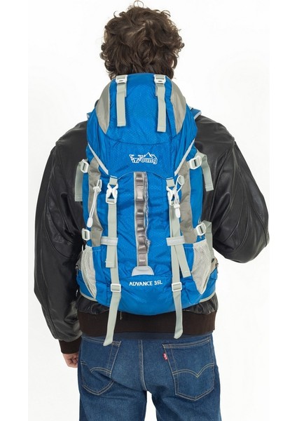 Profesyonel Dağcı Sırt Çantası 35 Litre Mavi indirimleri