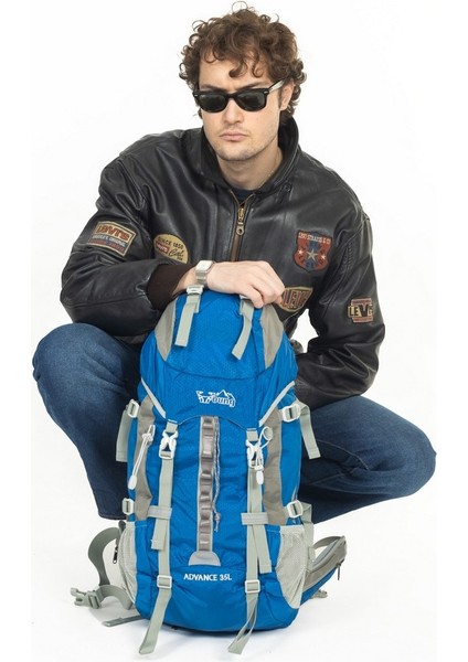 Profesyonel Dağcı Sırt Çantası 35 Litre Mavi