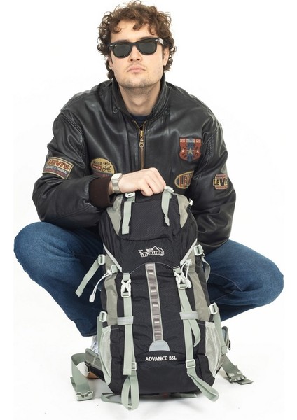 Profesyonel Dağcı Sırt Çantası 35 Litre Siyah