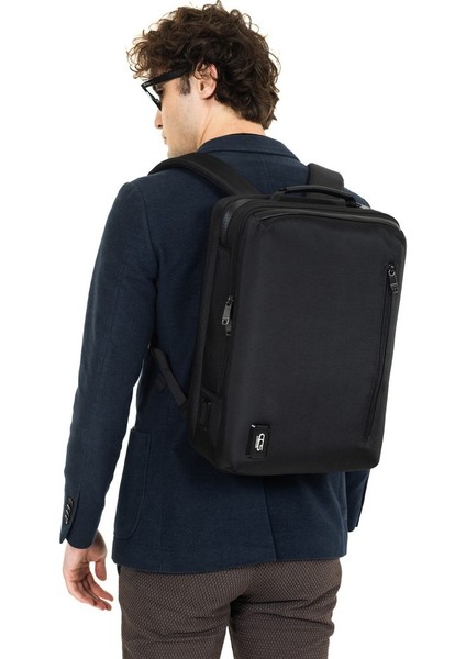 15,6 Inç Laptop Bölmeli Çok Bölmeli Sırt Çantası Business Çanta Siyah fiyatları