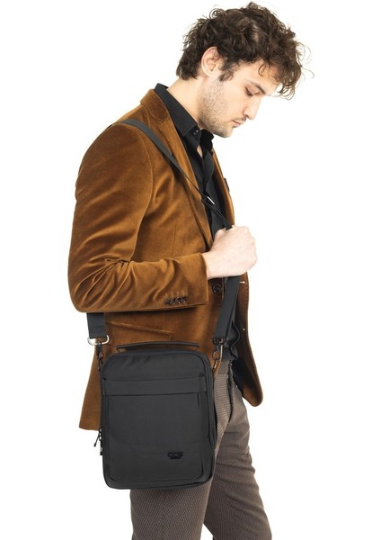 Kumaş Çok Bölmeli El ve Omuz Çantası Siyah fiyatları