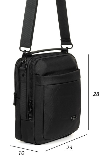 Kumaş Çok Bölmeli El ve Omuz Çantası Siyah modelleri