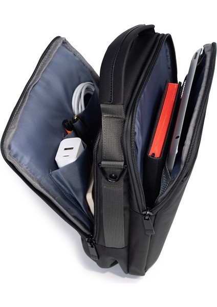 Kumaş Çok Bölmeli El ve Omuz Çantası Siyah indirimleri