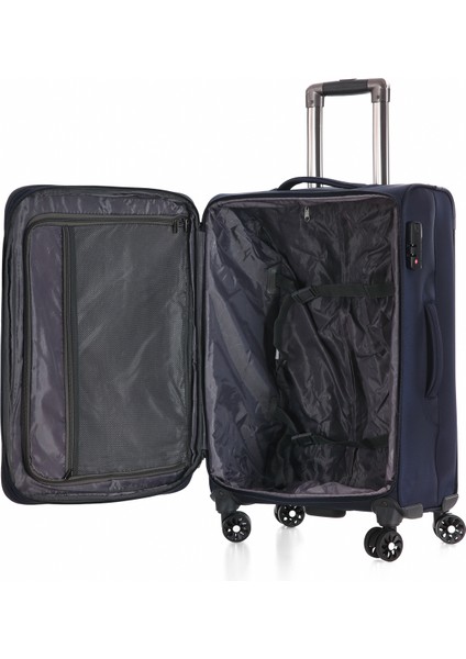 Kumaş Körüklü 4 Tekerlekli Şifreli Ultra Sağlam ve Hafif 3’lü Valiz Seti
