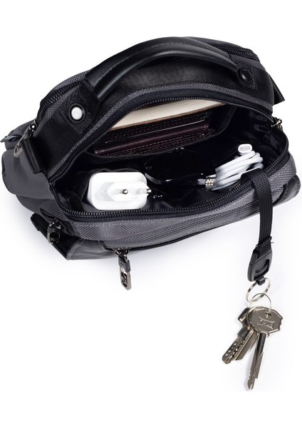 Kapaklı Çok Gözlü Omuz Askılı El ve Omuz Çantası Küçük Boy Kahve indirimleri