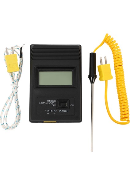 TM-902C (-50 Santigrat Ila 750 Santigrat) Sıcaklık Ölçer TM902C Dijital K Tip Termometre Sensörü + Termokupl Prob Detektörü Iğnesi (Yurt Dışından)