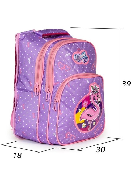 Karakterli Beslenmeli Ilkokul Sırt Çantası Lavanta fırsatları