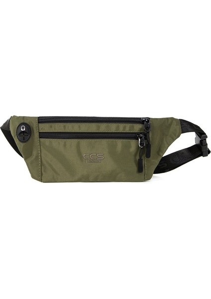 Her An Her Yerde Su Geçirmez Ince Tasarımlı Hem Bel Hem Göğüs Çantası Haki