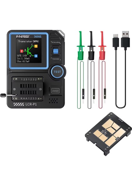 Fnirsi Lcr-P1 Transistör Test Cihazı Multimetre Triot Esr Npn Pnp Mosfet Smd Kapasitans Direnci Çok Fişli Test Cihaz (Yurt Dışından)