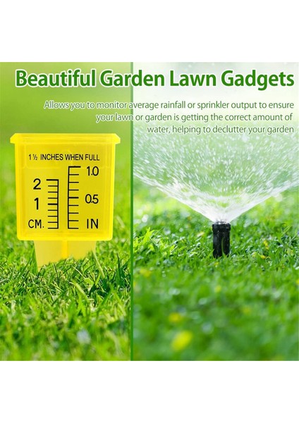 20PCS Yağmur Göstergesi Yeniden Kullanılabilir Bahçe Su Göstergesi Gösterge Gösterge Parlak Sarı Çim Yağmur Göstergesi Açık Su Ölçüm Aracı, (Yurt Dışından) modelleri
