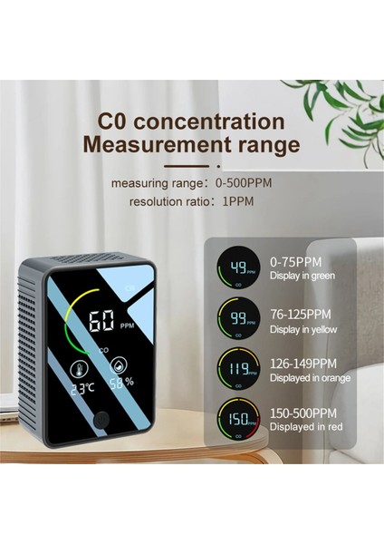 3&#39;ü 1 Arada Hava Kalitesi Dedektörü, Karbon Monoksit Sıcaklık Nem Dedektörü, Evler Için Kapalı Co Alarm Dedektörü, Araba (Yurt Dışından) fırsatları