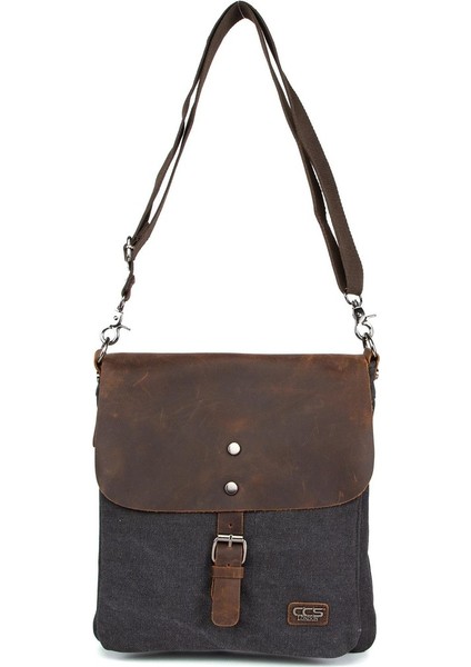 Çok Fonksiyonlu Kanvas Postacı Çantası İle Sınırları Aşın Siyah