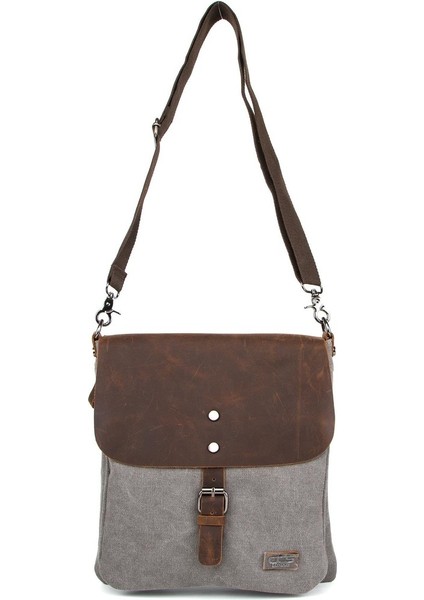 Çok Fonksiyonlu Kanvas Postacı Çantası İle Sınırları Aşın Gri