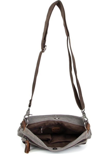 Çok Fonksiyonlu Kanvas Postacı Çantası İle Sınırları Aşın Gri