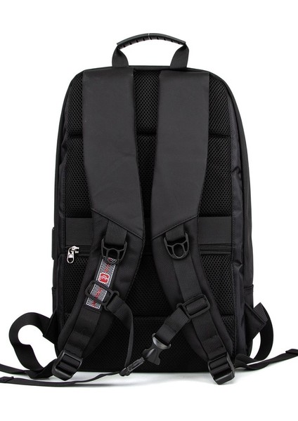 Su Geçirmez Astarlı Sırt Çantasıyla Laptopunuzu Koruyun: 15.6 Inç Laptop Bölmeli, USB Kablolu Siyah indirimleri