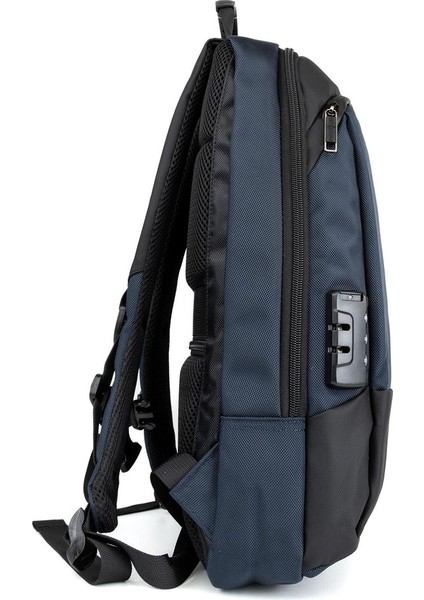 Su Geçirmez Astarlı Sırt Çantasıyla Laptopunuzu Koruyun: 15.6 Inç Laptop Bölmeli, USB Kablolu Lacivert modelleri