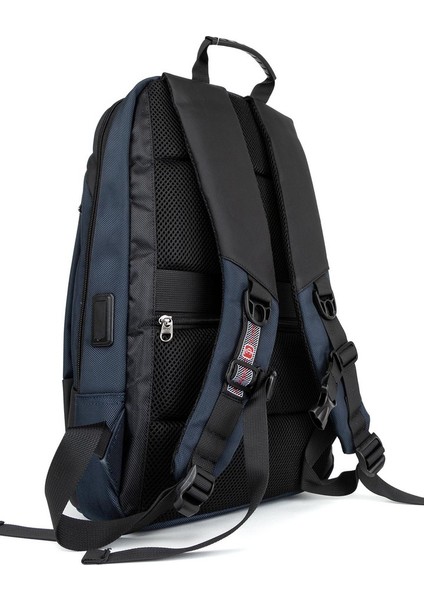 Su Geçirmez Astarlı Sırt Çantasıyla Laptopunuzu Koruyun: 15.6 Inç Laptop Bölmeli, USB Kablolu Lacivert indirimleri