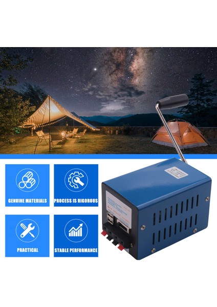 Yüksek Güç Dinamo Şarj Cihazı Taşınabilir Acil Durum El Güç Krank USB Şarj Acil Survival El Krank Jeneratör (Yurt Dışından) fiyatları