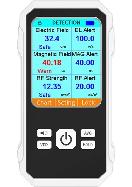 Çok Fonksiyonlu Elektrikli Manyetik Alan Rf Radyasyon Dedektörü Elektromanyetik Radyasyon Test Cihazı Radyo Frekans Ölçer B (Yurt Dışından)