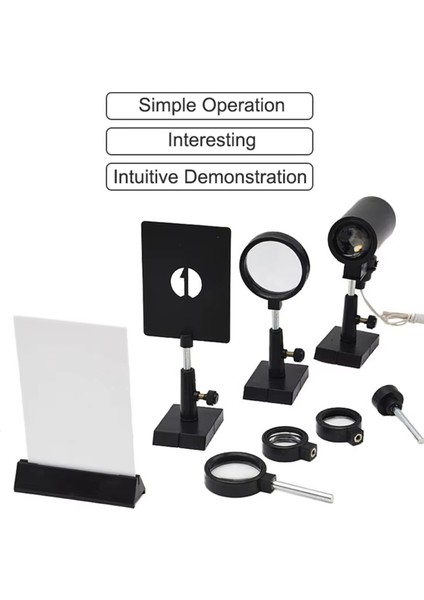 Optik Deney Seti Plano Dışbükey Lensler Çift Dışbükey Lens Mum Tutucular 1 Set Ekran Işığı Dışbükey Içbükey Lens (Yurt Dışından) fırsatları