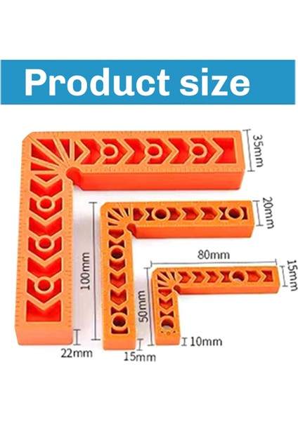 3pcs Sağ Açılı Konumlandırma Cetveli 90 Derece Açılı Cetvel Marangozun Işaretleme Yardımcı Aleti L Tipi Sabit Araç Bulucu (Yurt Dışından) fiyatları