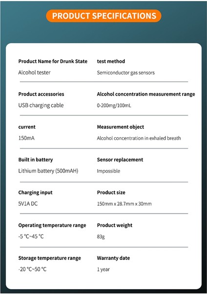 Profesyonel Alkol Test Cihazı Taşınabilir Hava Üfleme El Tipi Yüksek Hassasiyetli Sarhoş Sürüş Testi Özel Ses Yayını (Yurt Dışından) indirimleri