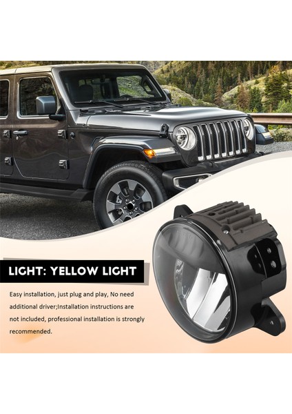 Araba Ön Tampon Sis Lambası Forma Jeep Wrangler Jl 2018-2024 Sarı LED Gündüz Koşu Işığı Drl Far Yolu (Yurt Dışından) indirimleri