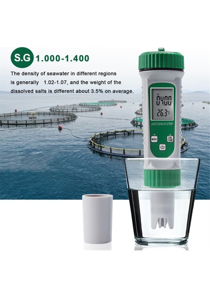 Çok Yönlü Dijital Ph Metre Su Kalitesi Test Önlemleri Için Ph, Ec, Tds, Tuz, S.g ve Sıcaklık (Yurt Dışından) modelleri