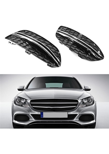 Araba Krom Ön Tampon Izgara Sis Lambası Kapak Kapakları Mercedes Benz C-Serisi W205 205851623 2058851523 2058850823 (Yurt Dışından) fırsatları