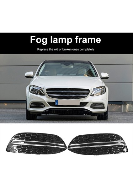 Araba Krom Ön Tampon Izgara Sis Lambası Kapak Kapakları Mercedes Benz C-Serisi W205 205851623 2058851523 2058850823 (Yurt Dışından) indirimleri