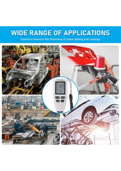 Otomotiv Boya Film Kalınlık Test Cihazı HW-300MINI Dijital Kaplama Kalınlığı Gösterge Metal Kaplama Genişliği Ölçümü (Yurt Dışından) fırsatları