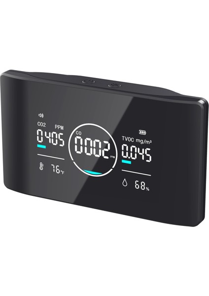 Ev ve Ofis ve Okul Için Co, Pm2.5, Co2, Sıcaklık ve Nem Için Taşınabilir Sensörler ile Hava Kalitesi Monitörü (Yurt Dışından)