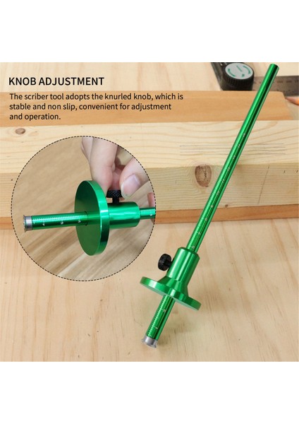 Tekerlek Işaretleme Göstergesi Alüminyum Alaşım Paralel Hat Çizim Aracı Ahşap Işleme Işaretleme Scriber Cetvel Dereceli Ölçekli (Yurt Dışından) indirimleri