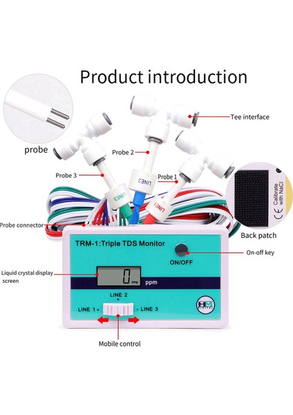 Hm Dijital Trm1 Üçlü Tds Metre Online Tds Su Kalitesi Test Cihazı 0-9990PM LCD Ekran Su Kalitesi Saflık Test Meter (Yurt Dışından) indirimleri