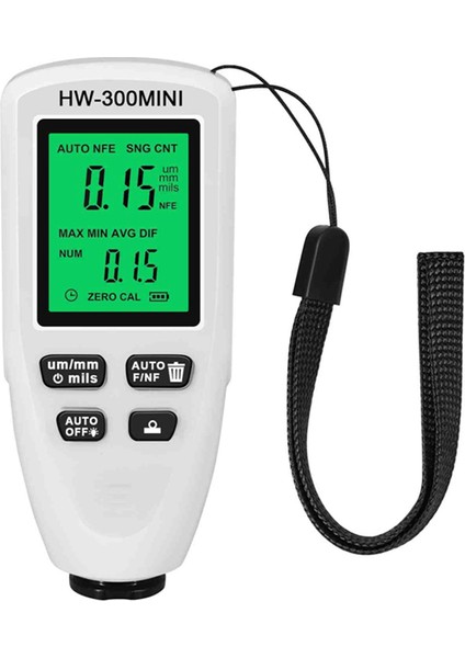 HW-300MINI Kaplama Kalınlık Göstergesi 0-2000UM Ölçüm Boya Araçları Taşınabilir Araç Kaplama Kalınlığı Ölçücü Beyaz (Yurt Dışından) indirimleri