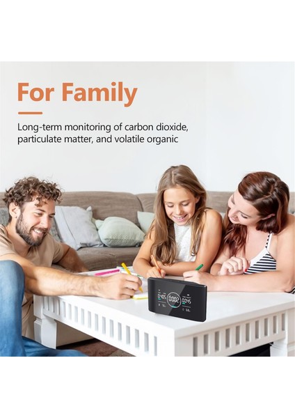 Ev ve Ofis ve Okul Için Co, Pm2.5, Co2, Sıcaklık ve Nem Için Taşınabilir Sensörler ile Hava Kalitesi Monitörü (Yurt Dışından) modelleri