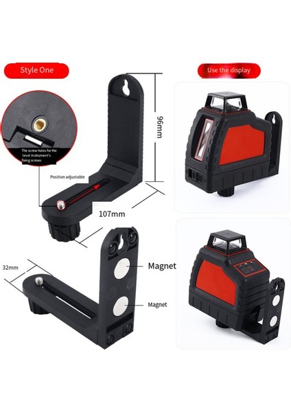 L Şeklinde Çok Fonksiyonlu Duvar Braketi Manyetik Seviye Aksesuar Braketi Duvara Monte Enstrüman Duvar Montajı (Yurt Dışından) modelleri