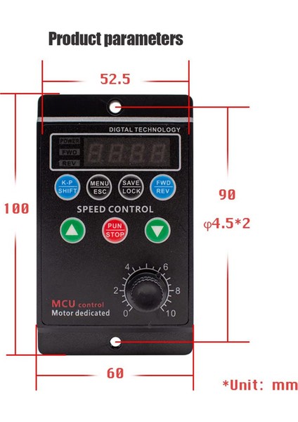 220V Tek Fazlı Giriş Üç Fazlı Çıkış Motor Sürücü Frekans Dönüştürücü Dört Hanlı Dijital Ekran T13-400W-H (Yurt Dışından) fiyatları