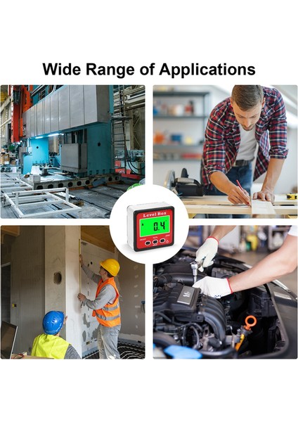 Dijital Seviye Kutusu Uzun Sürücü Açısı Bulucu 90 Derece Seviye Gösterge Mafyası Gösterge Mşalı Arka Işıklı Incinometre (Yurt Dışından)