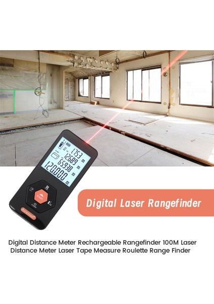 Dijital Mesafe Ölçer Şarj Edilebilir Telesiyej 100M Lazer Uzak Metre Trena Lazer Teyp Tahmis Rulet Range Bulucu (Yurt Dışından) indirimleri