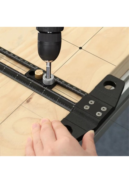 2 Delek Konumlandırma Puanlama Skoru Cetvel Alüminyum Alaşım Scriber Işaretleme Göstergesi 6/8/10MM Matkap Kolları 50CM (Yurt Dışından) fiyatları