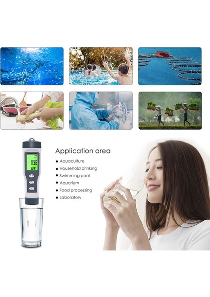 Üç-Bir-One Ph Ölçüm Kalemi Ölçer Asıdıdlik Ölçer Tds Su Kalitesi Test Kalemi Ph Test Cihazı (Yurt Dışından) indirimleri