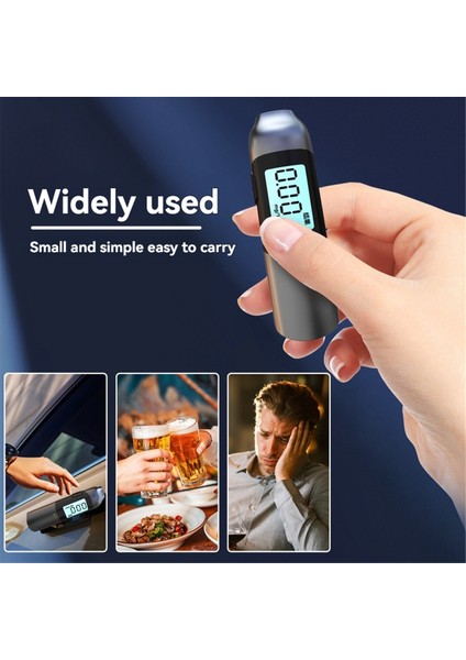 Dijital Alkol Test Cihazı USB Şarj Edilebilir Yüksek Hassas Breathalyzer Alcommeter LCD Ekran Profesyonel Taşınabilir (Yurt Dışından) modelleri