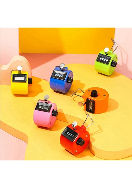 6 Adet El Sayacı 4 Haneli Mekanik Palmiye Tıklama Saygın Renk El Tutma Metal Parmak Halkası ile Karşı Tıklatıcı (Yurt Dışından) modelleri